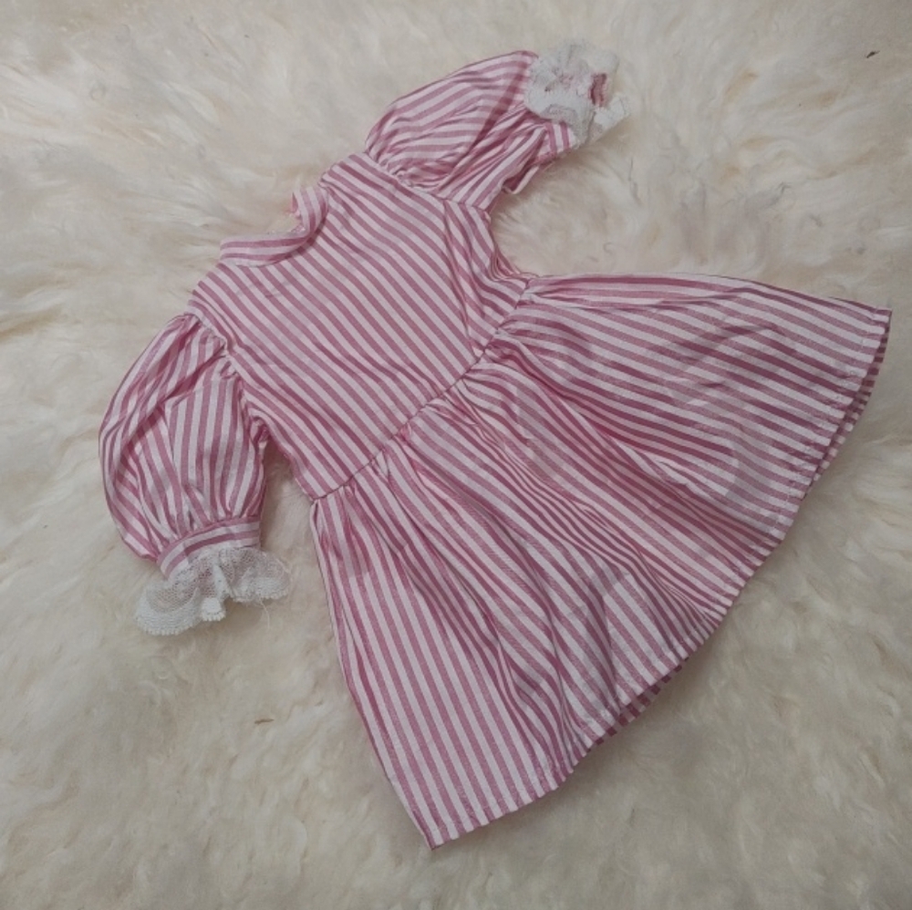 ʕ·ᴥ·ʔ Pleasant Company American Girl Samantha Birthday Dress Pink White Stripes